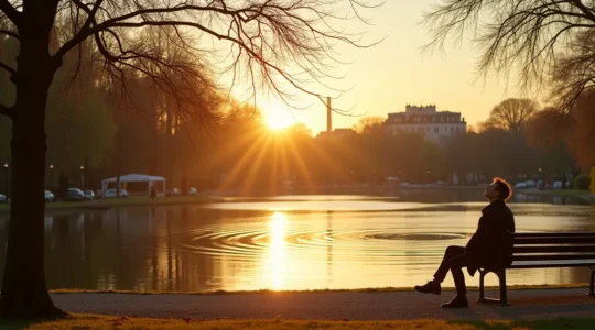 Un environnement sonore urbain français avec des éléments naturels et urbains en harmonie