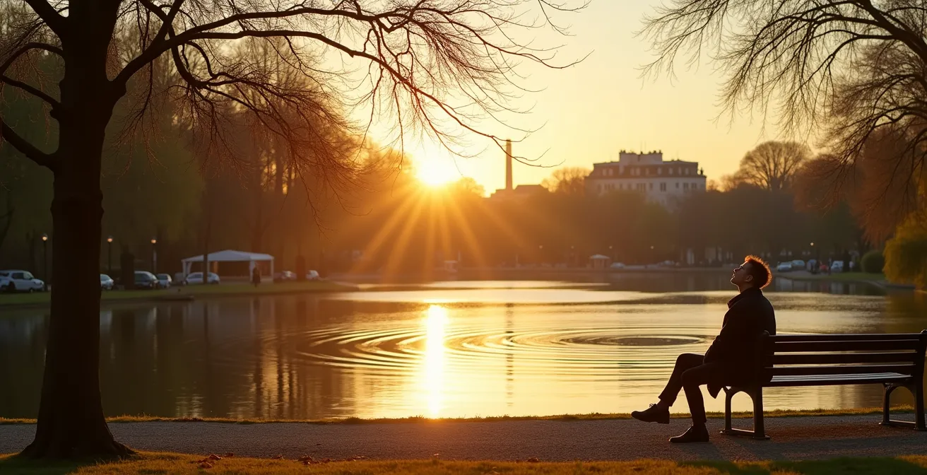 Un environnement sonore urbain français avec des éléments naturels et urbains en harmonie