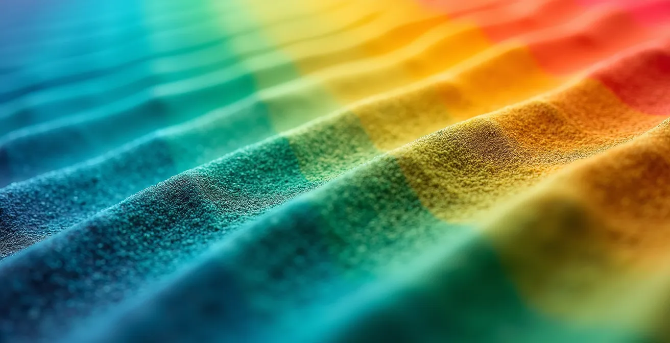 Visualisation thermique colorée des niveaux sonores dans un espace de travail