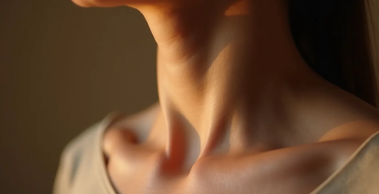 Personne pratiquant le humming grégorien avec focus sur les vibrations thoraciques